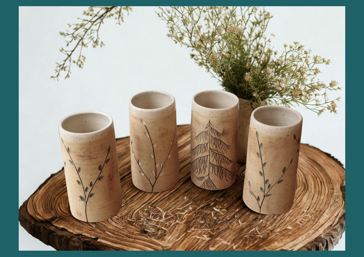 Keramik Vase groß Sonder - Edition Handgemacht -  - Blumenvase